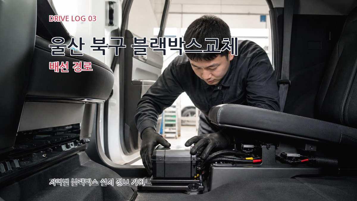 울산 북구 블랙박스교체 배선 경로