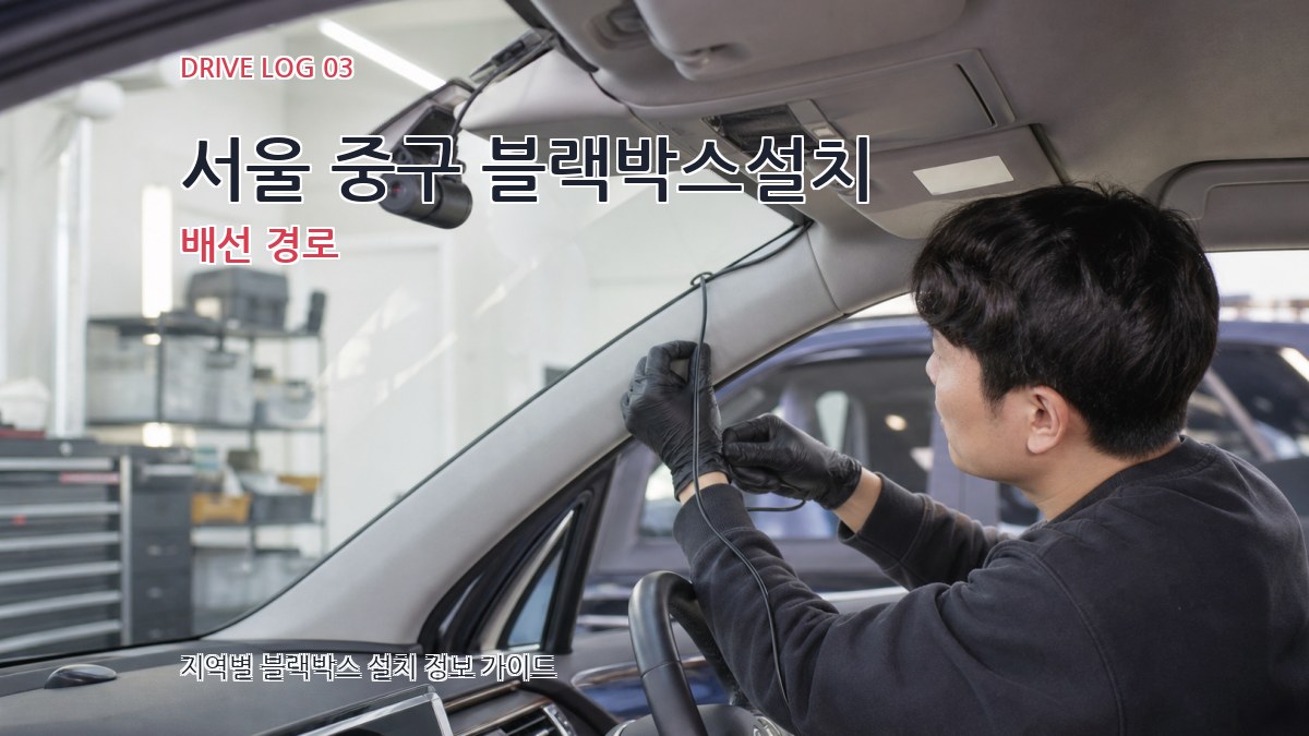 서울 중구 블랙박스설치 배선 경로