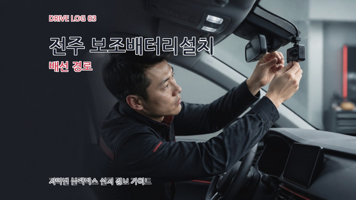 전주 보조배터리설치 배선 경로