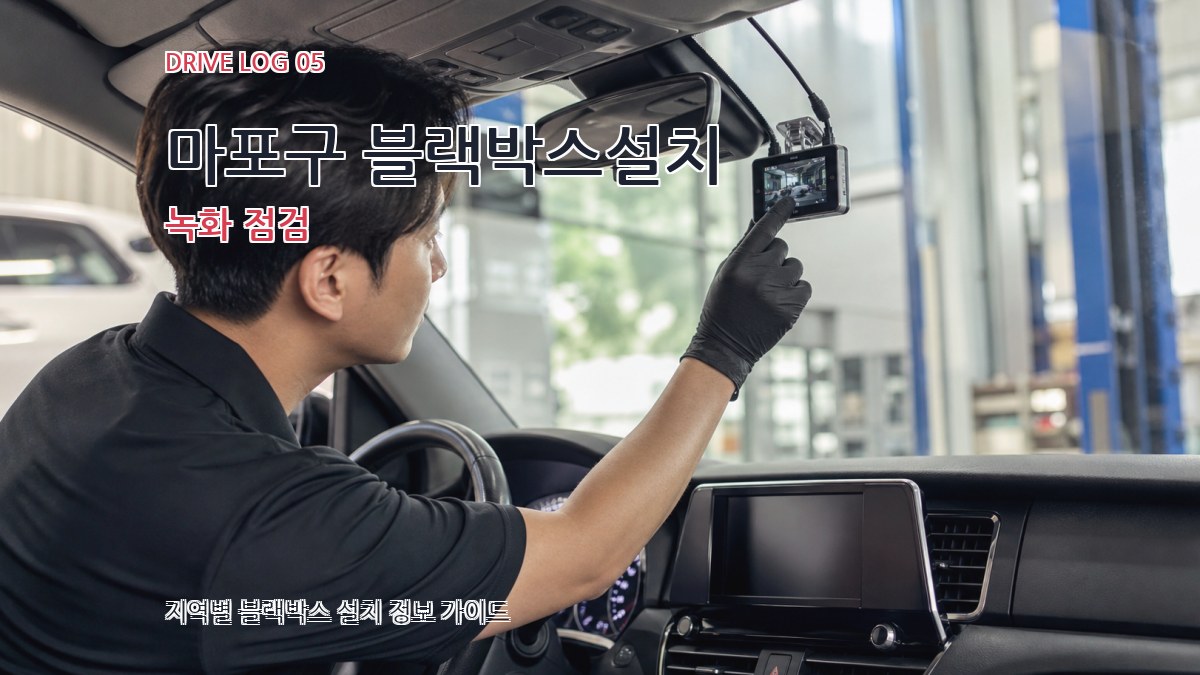마포구 블랙박스설치 녹화 점검