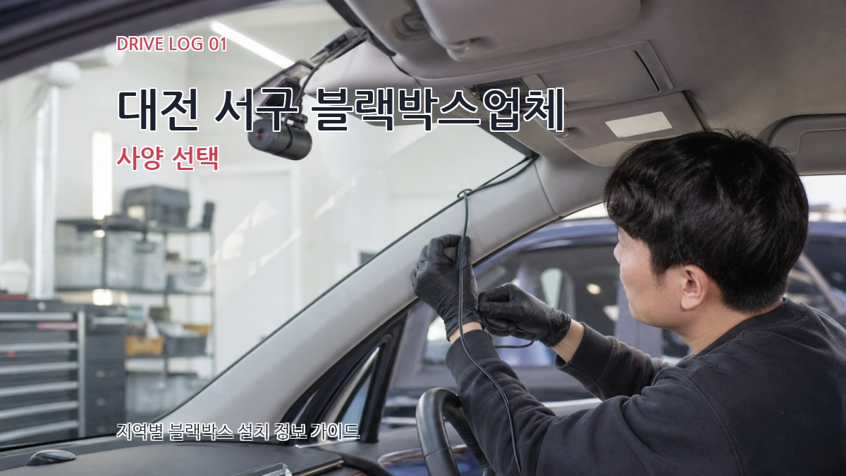 대전 서구 블랙박스업체 사양 선택