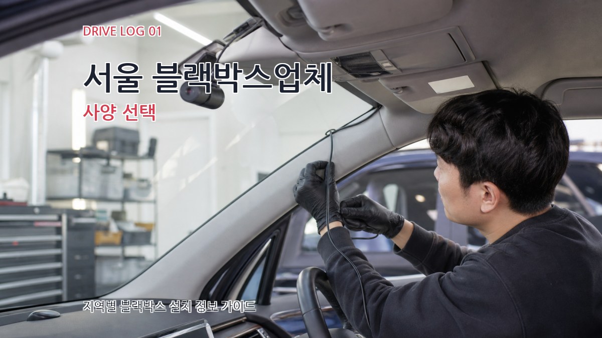 서울 블랙박스업체 사양 선택