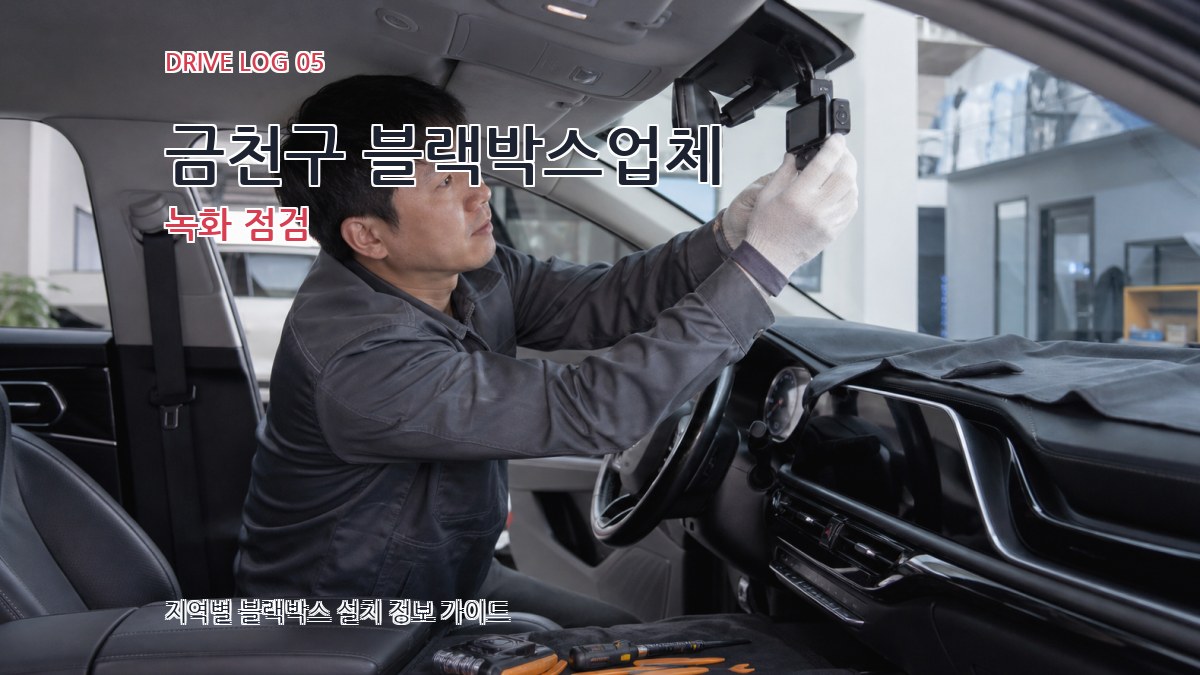금천구 블랙박스업체 녹화 점검