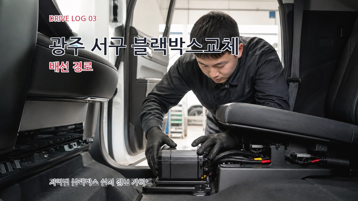 광주 서구 블랙박스교체 배선 경로