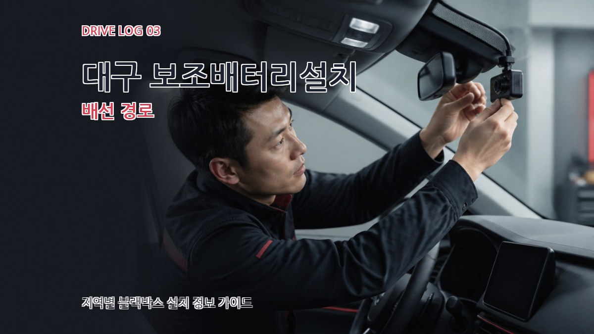 대구 보조배터리설치 배선 경로