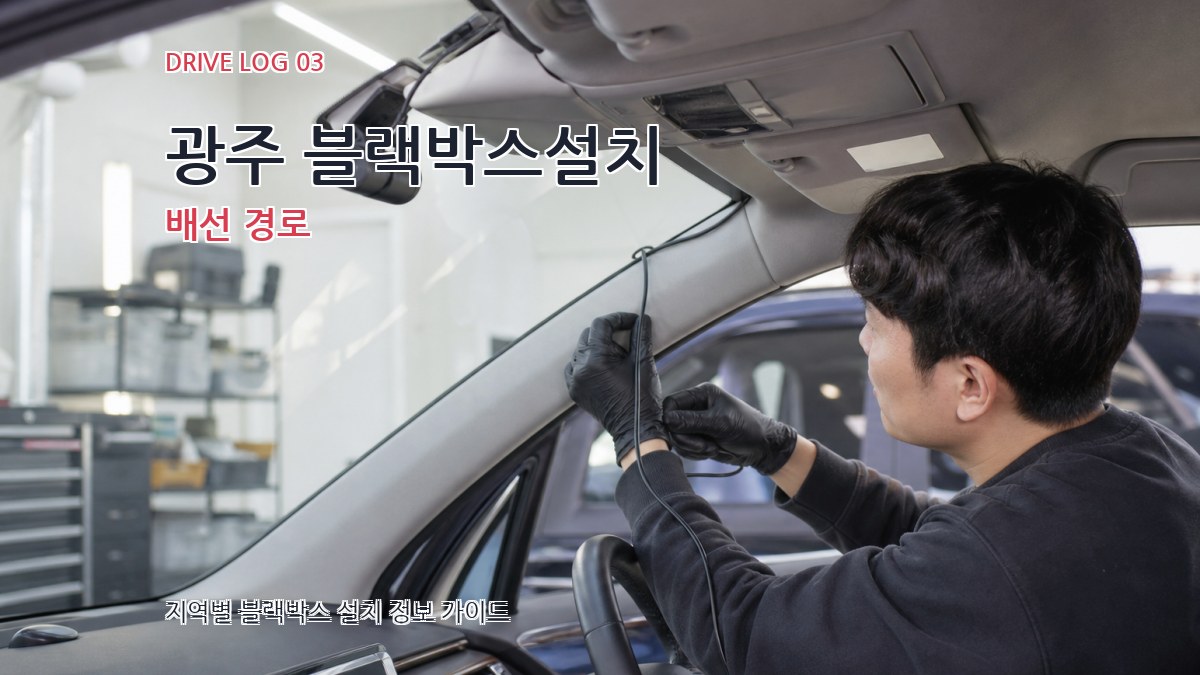 광주 블랙박스설치 배선 경로