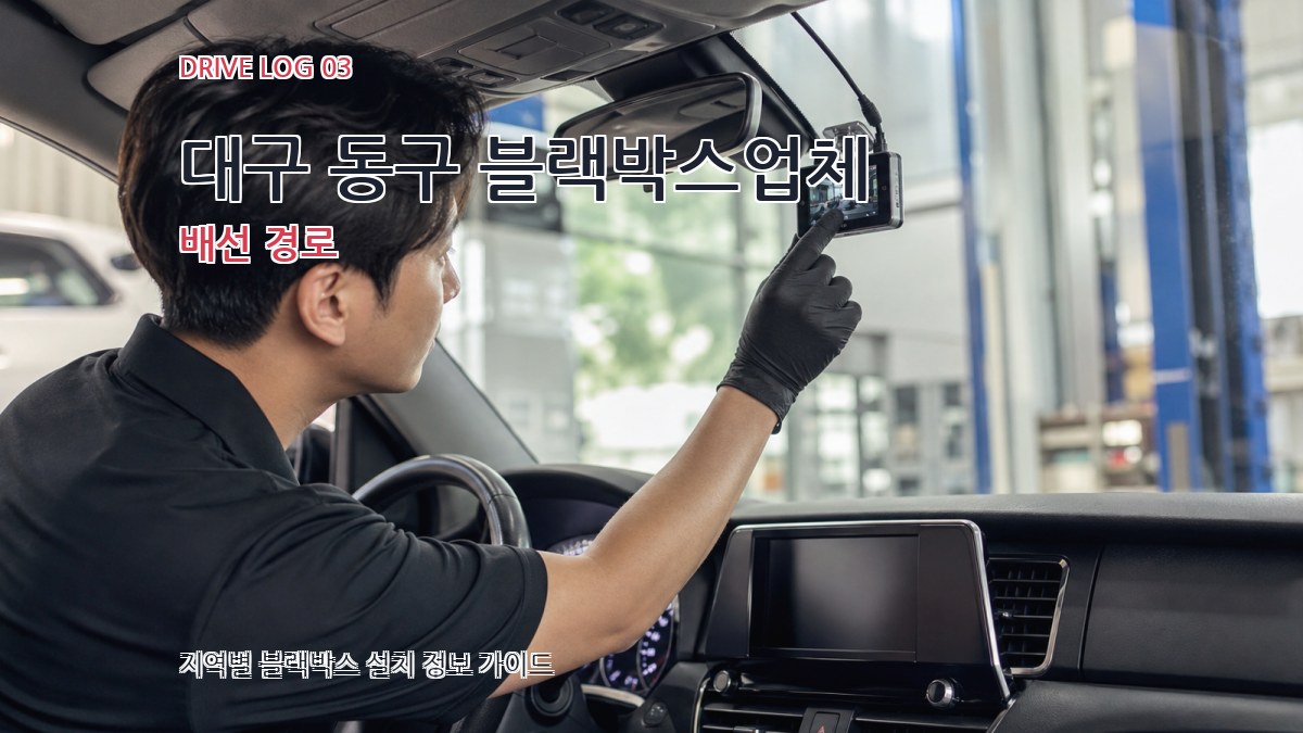 대구 동구 블랙박스업체 배선 경로