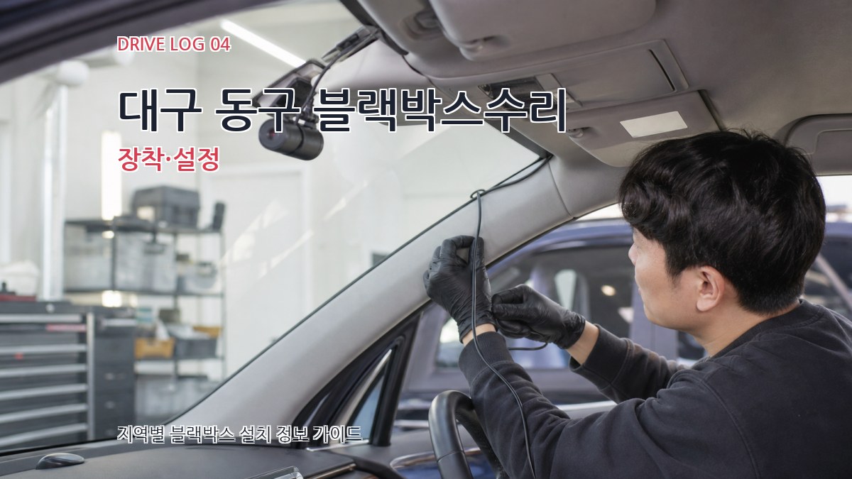 대구 동구 블랙박스수리 장착·설정