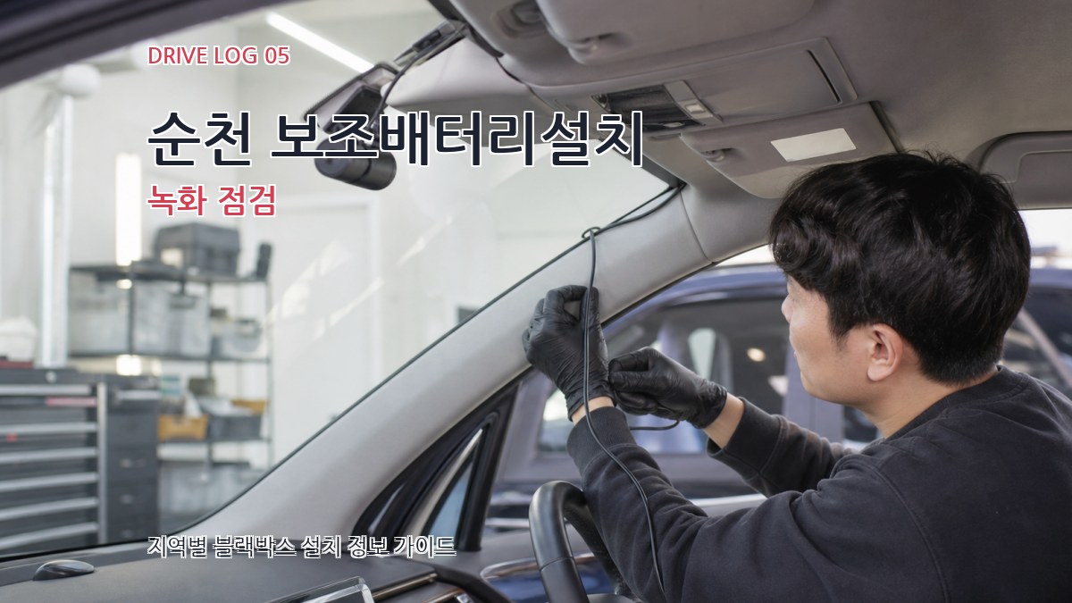 순천 보조배터리설치 녹화 점검