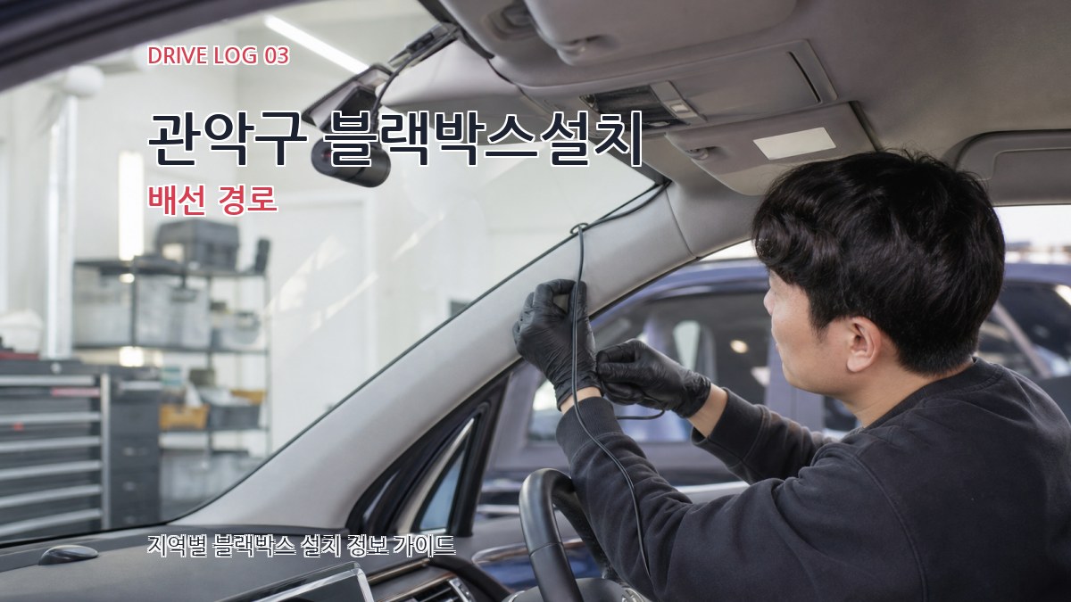 관악구 블랙박스설치 배선 경로