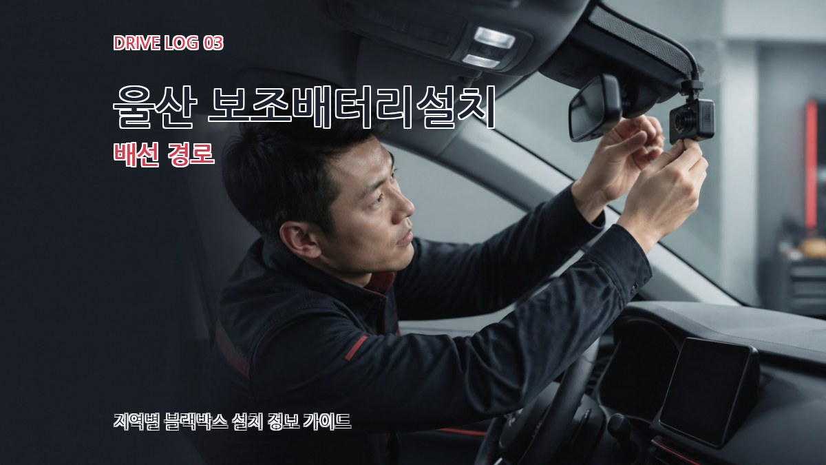 울산 보조배터리설치 배선 경로
