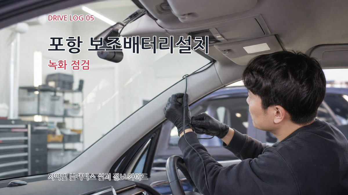 포항 보조배터리설치 녹화 점검
