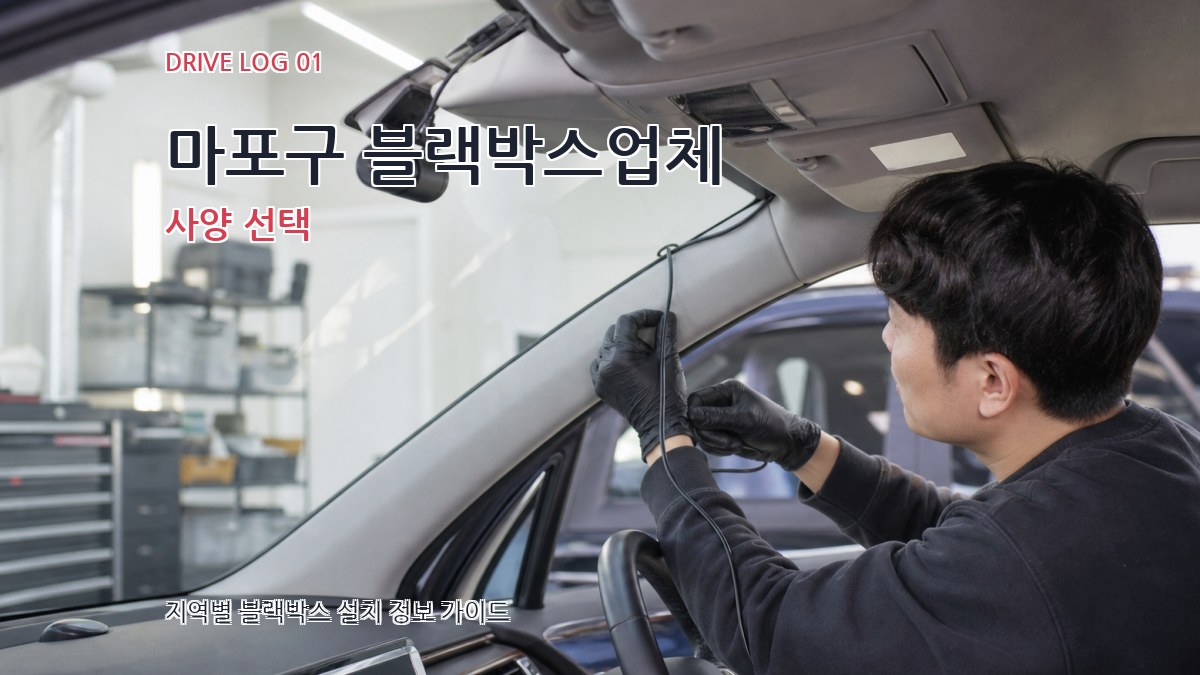 마포구 블랙박스업체 사양 선택