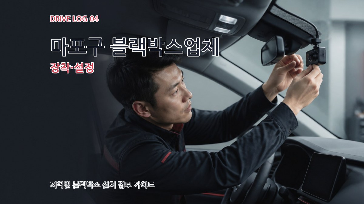 마포구 블랙박스업체 장착·설정