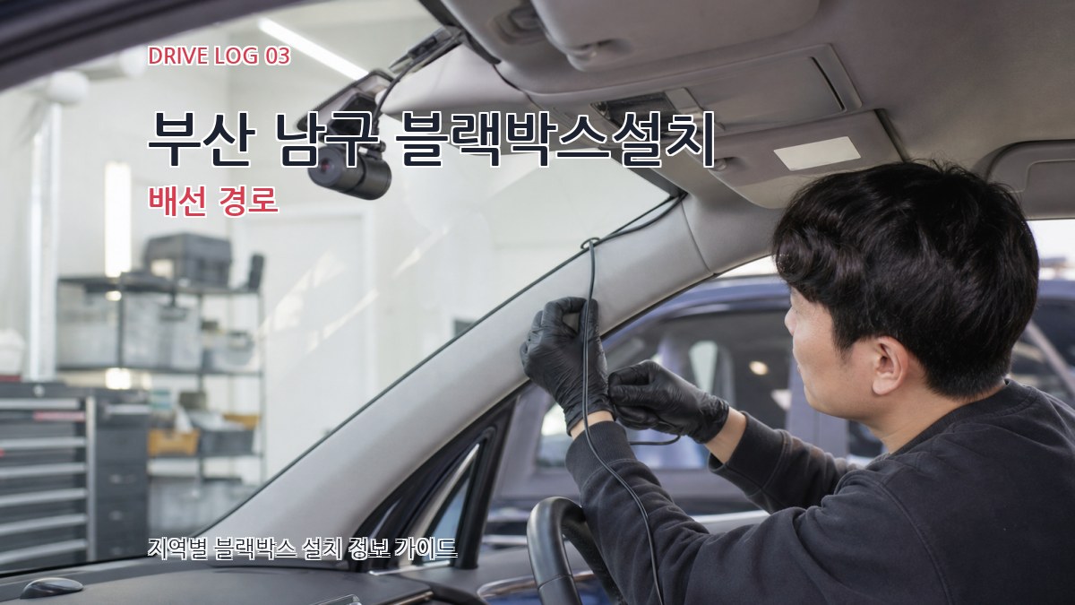 부산 남구 블랙박스설치 배선 경로