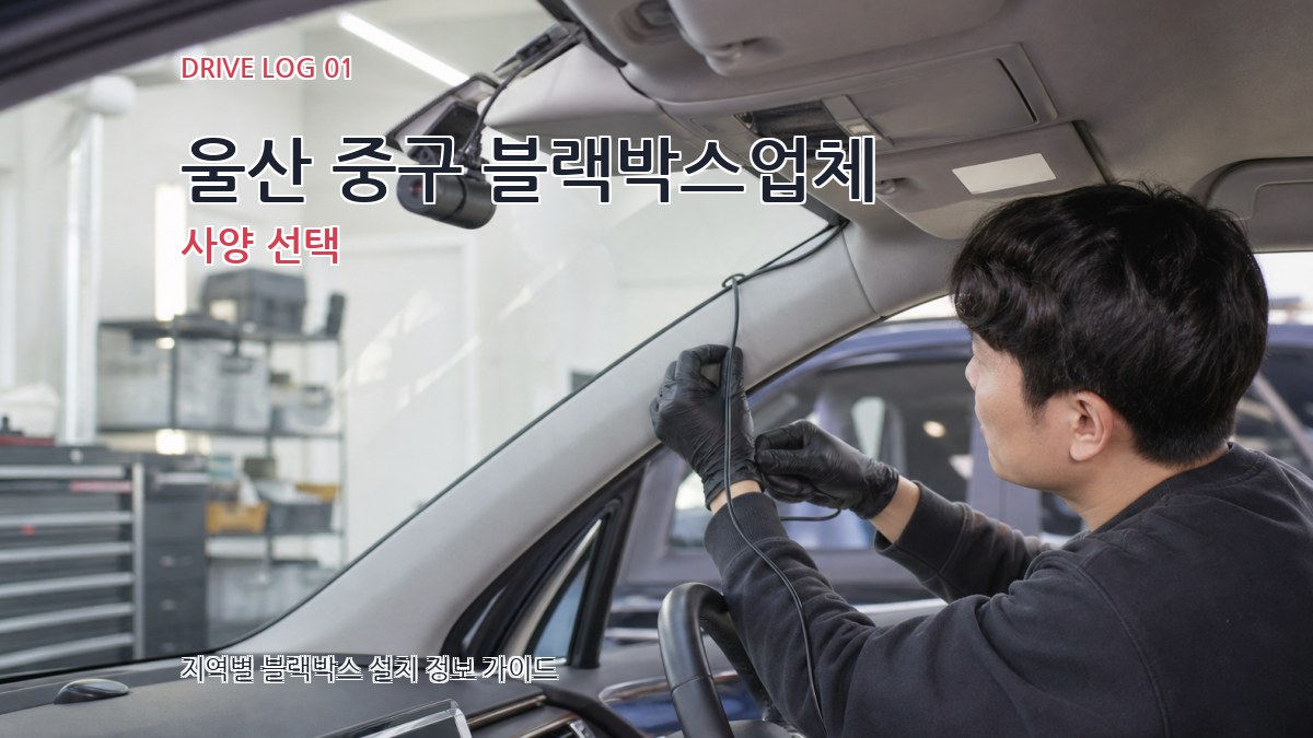 울산 중구 블랙박스업체 사양 선택