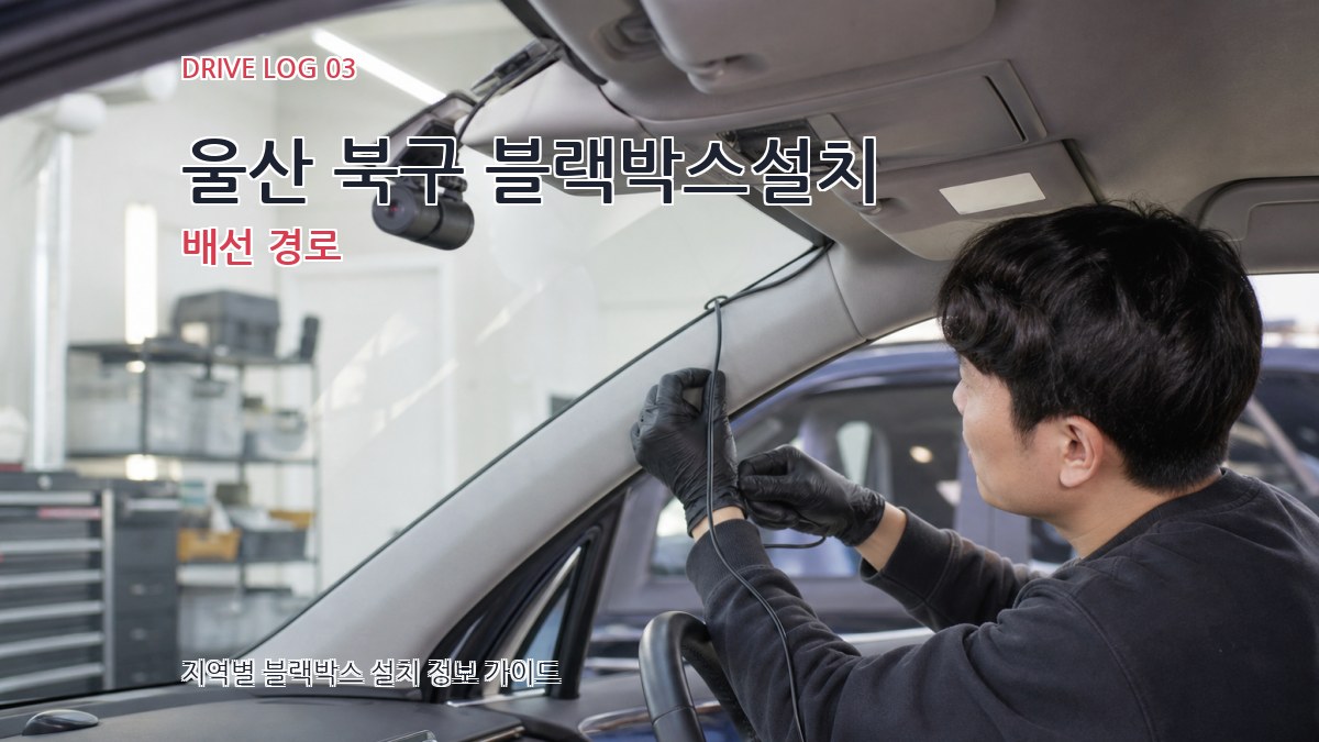 울산 북구 블랙박스설치 배선 경로