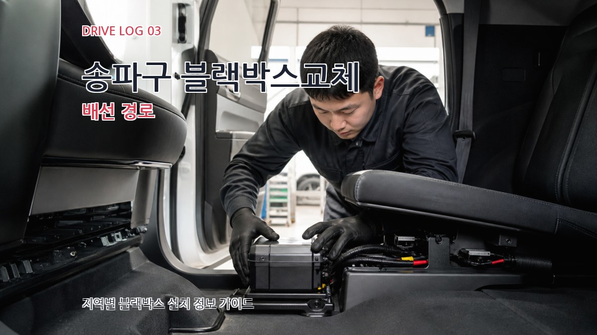 송파구 블랙박스교체 배선 경로