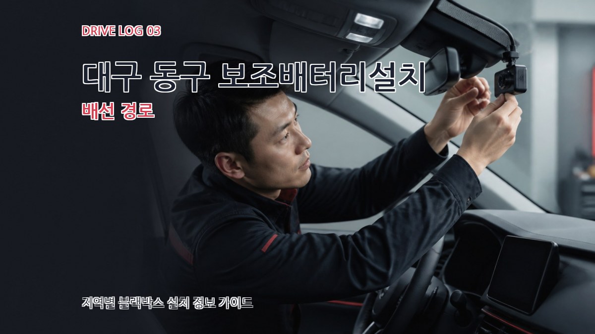 대구 동구 보조배터리설치 배선 경로