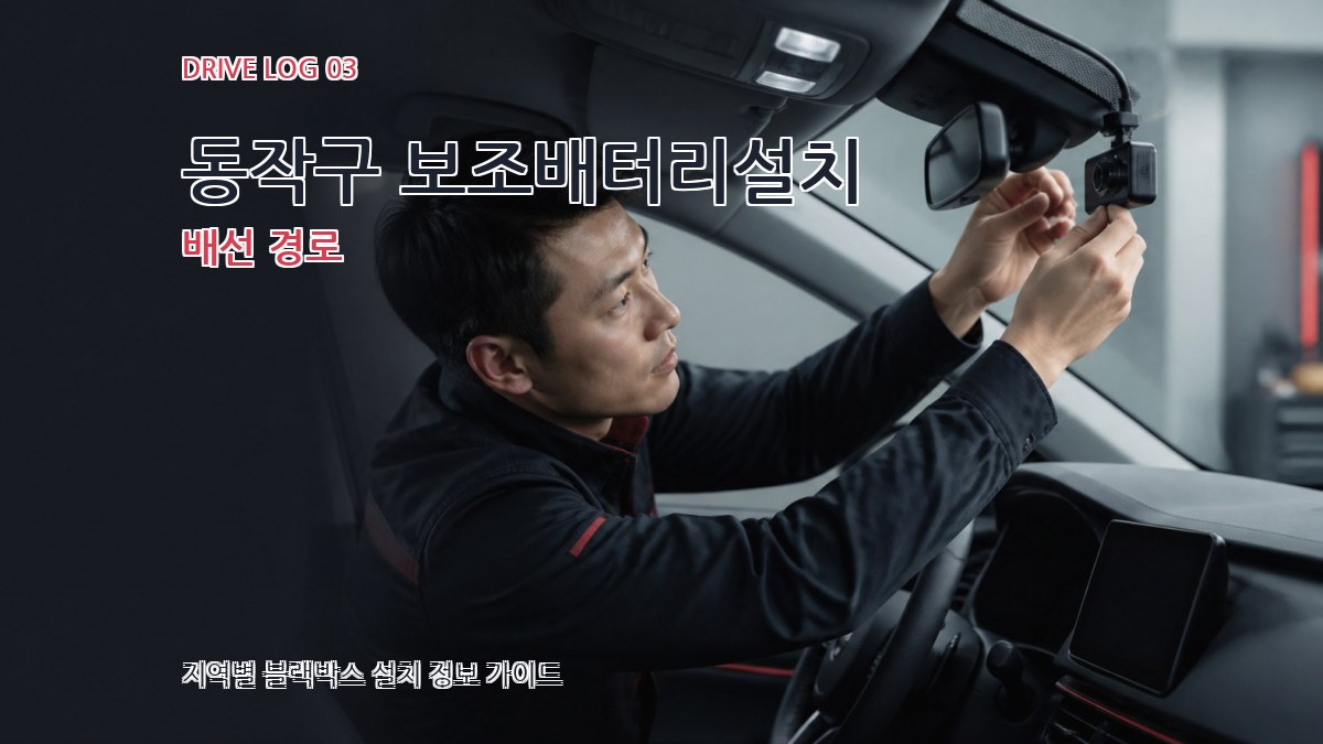 동작구 보조배터리설치 배선 경로