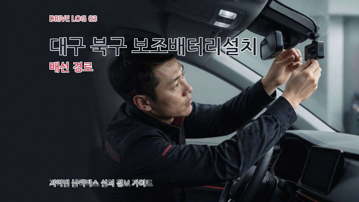 대구 북구 보조배터리설치 배선 경로