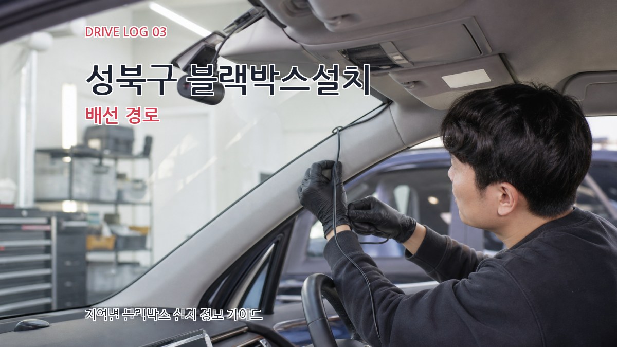 성북구 블랙박스설치 배선 경로