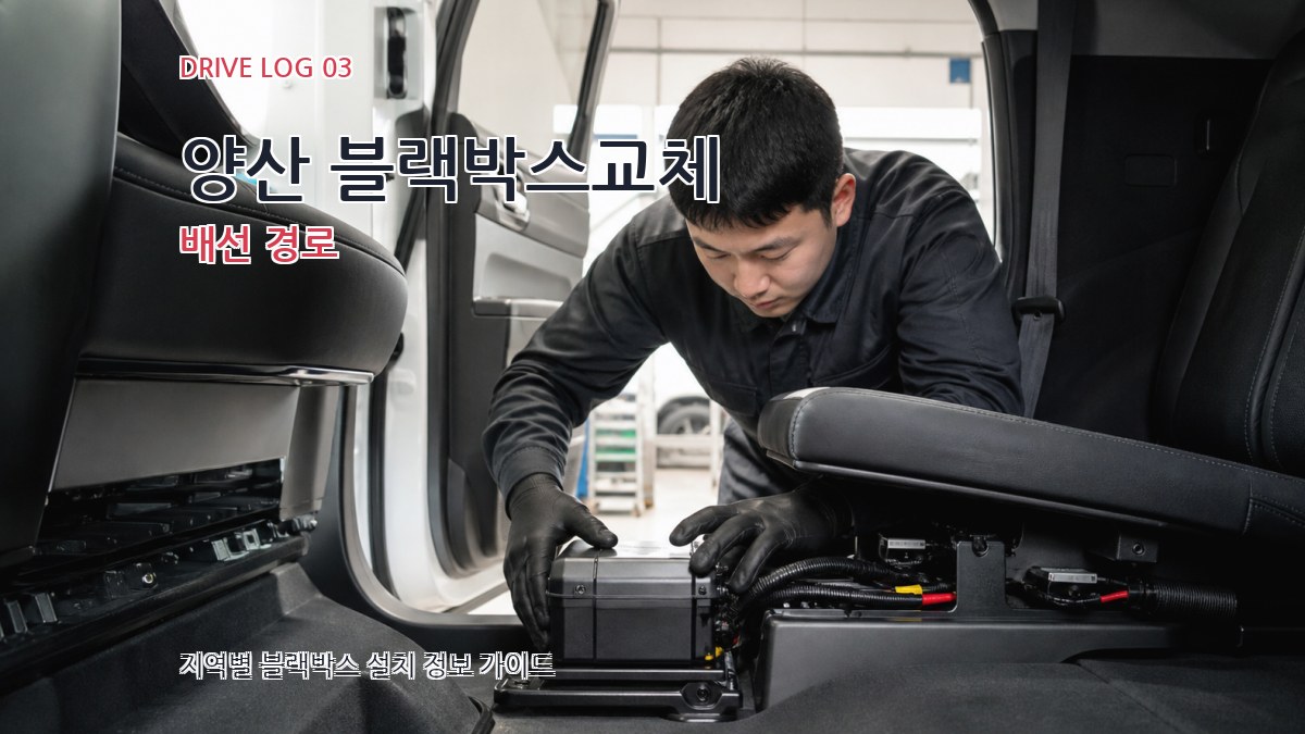 양산 블랙박스교체 배선 경로