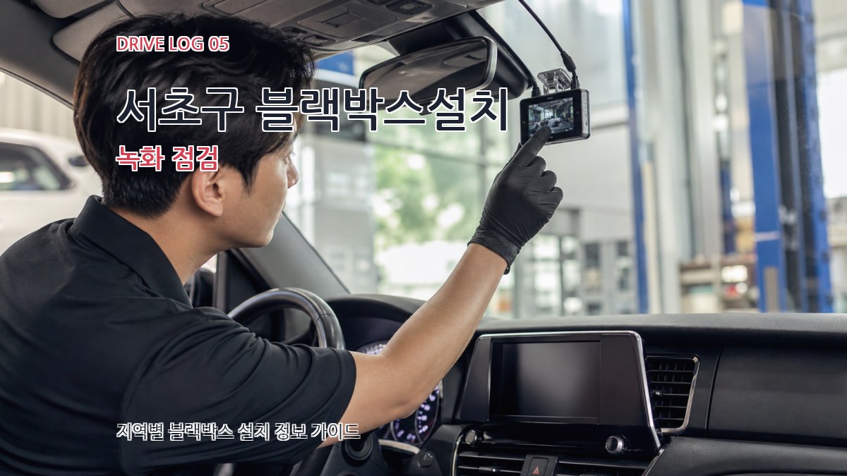 서초구 블랙박스설치 녹화 점검