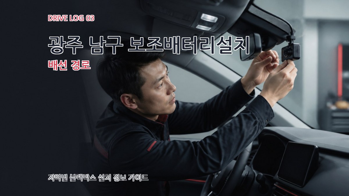 광주 남구 보조배터리설치 배선 경로