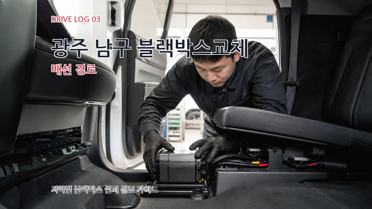 광주 남구 블랙박스교체 배선 경로