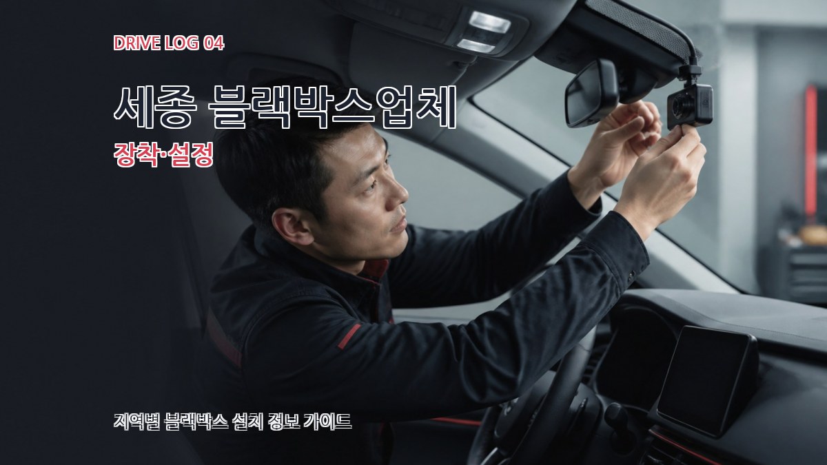세종 블랙박스업체 장착·설정