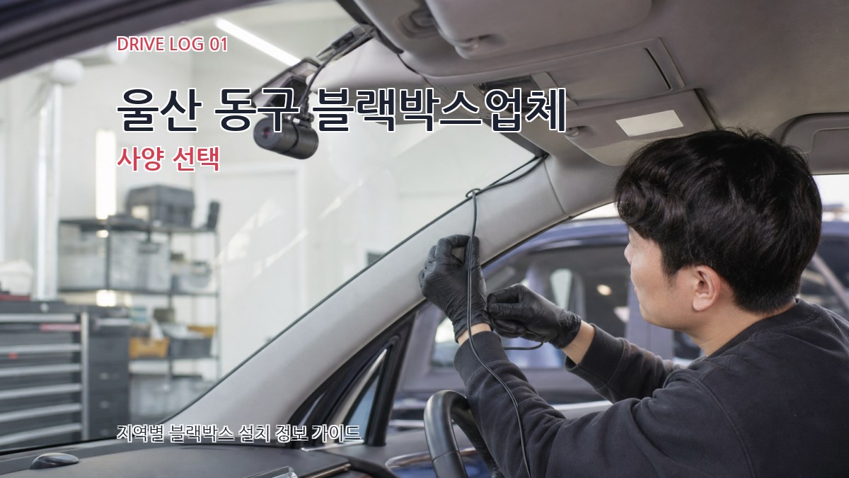 울산 동구 블랙박스업체 사양 선택