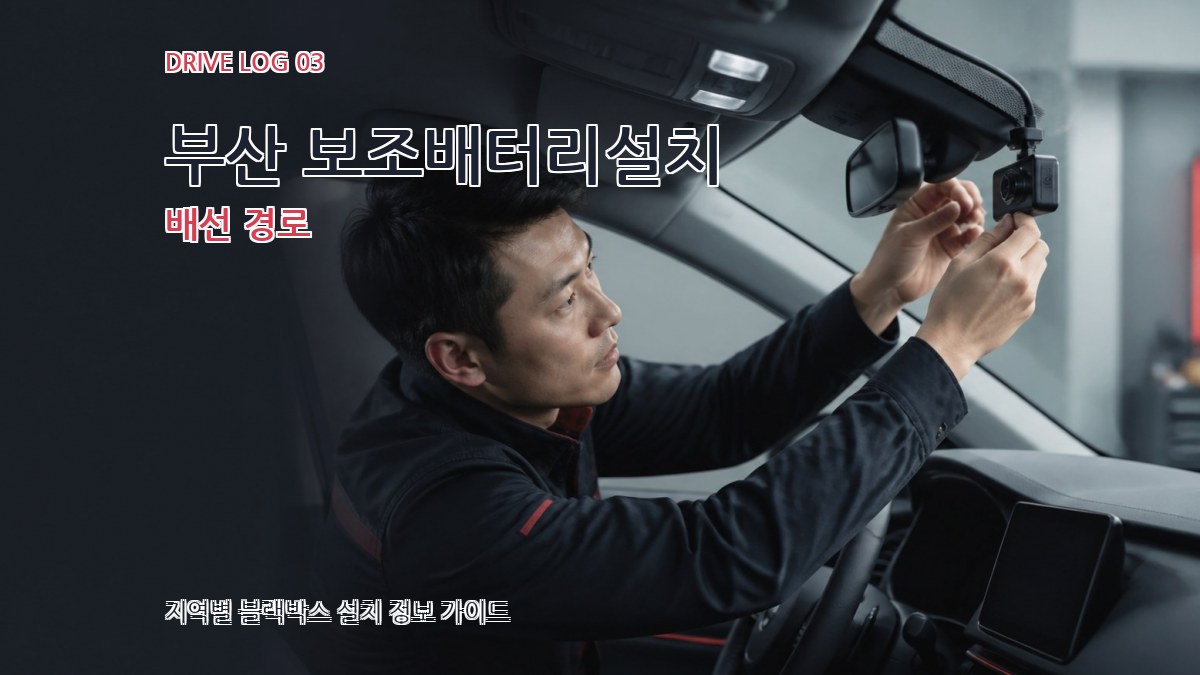 부산 보조배터리설치 배선 경로