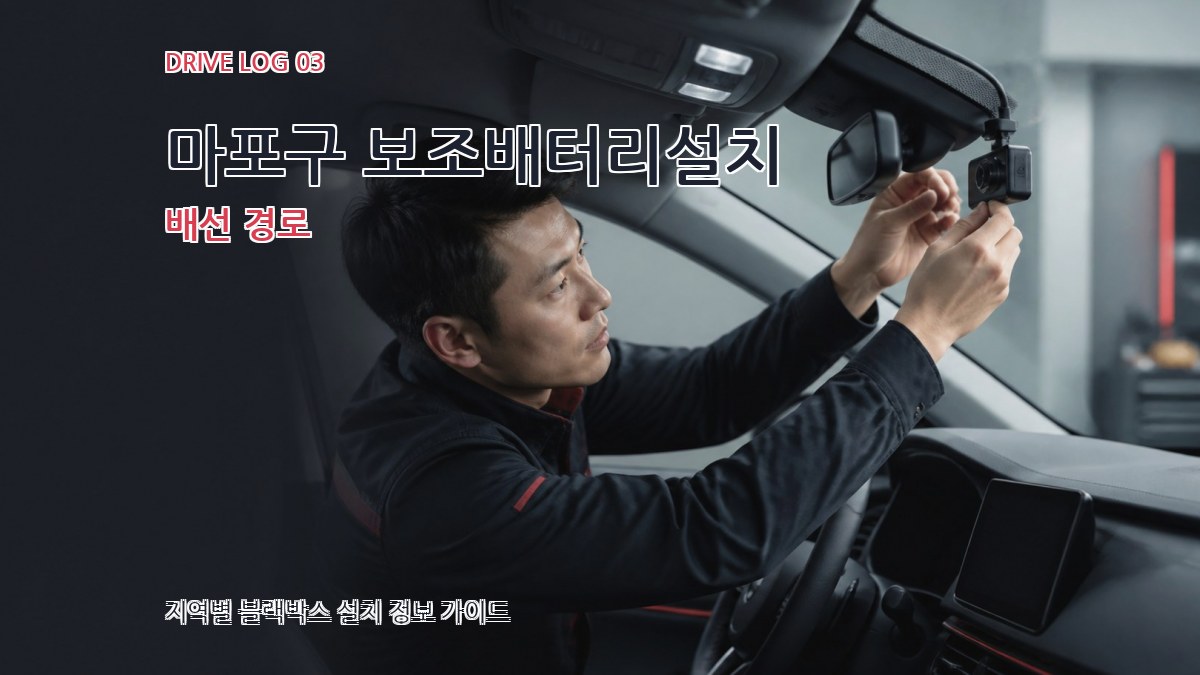 마포구 보조배터리설치 배선 경로