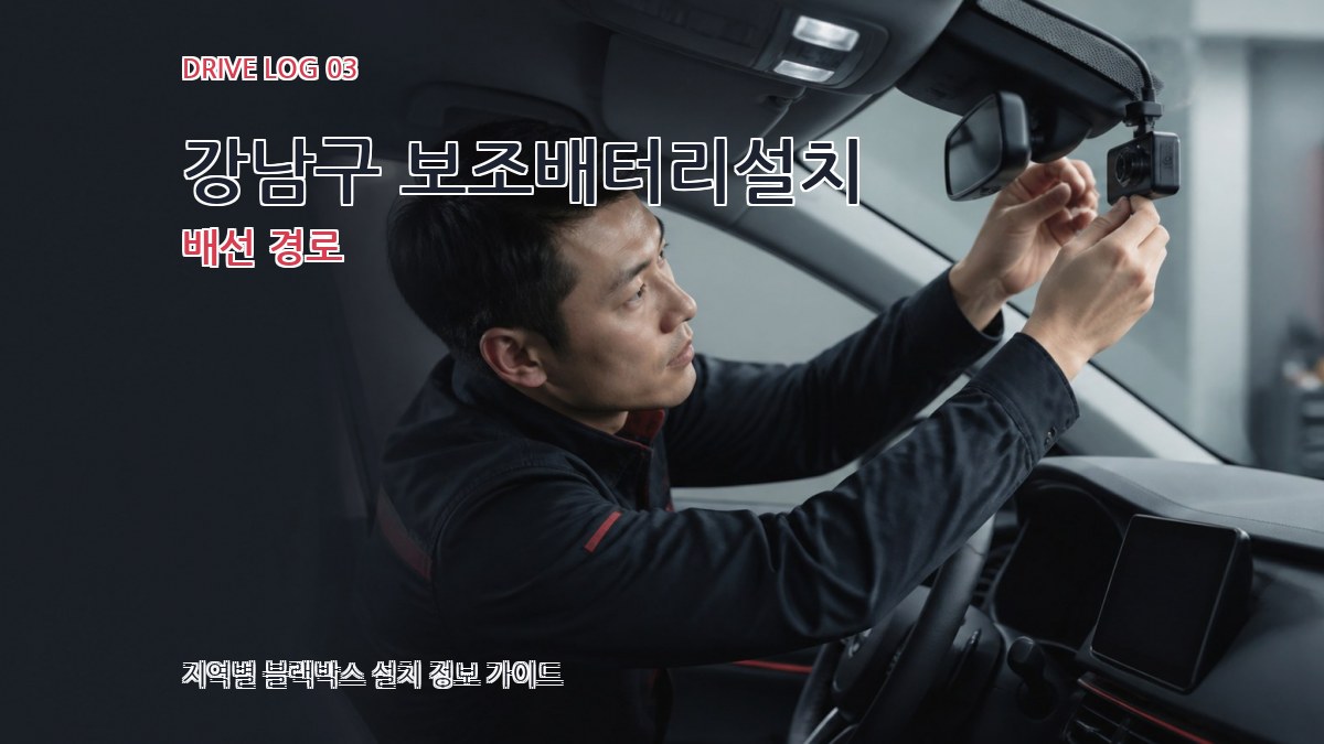 강남구 보조배터리설치 배선 경로