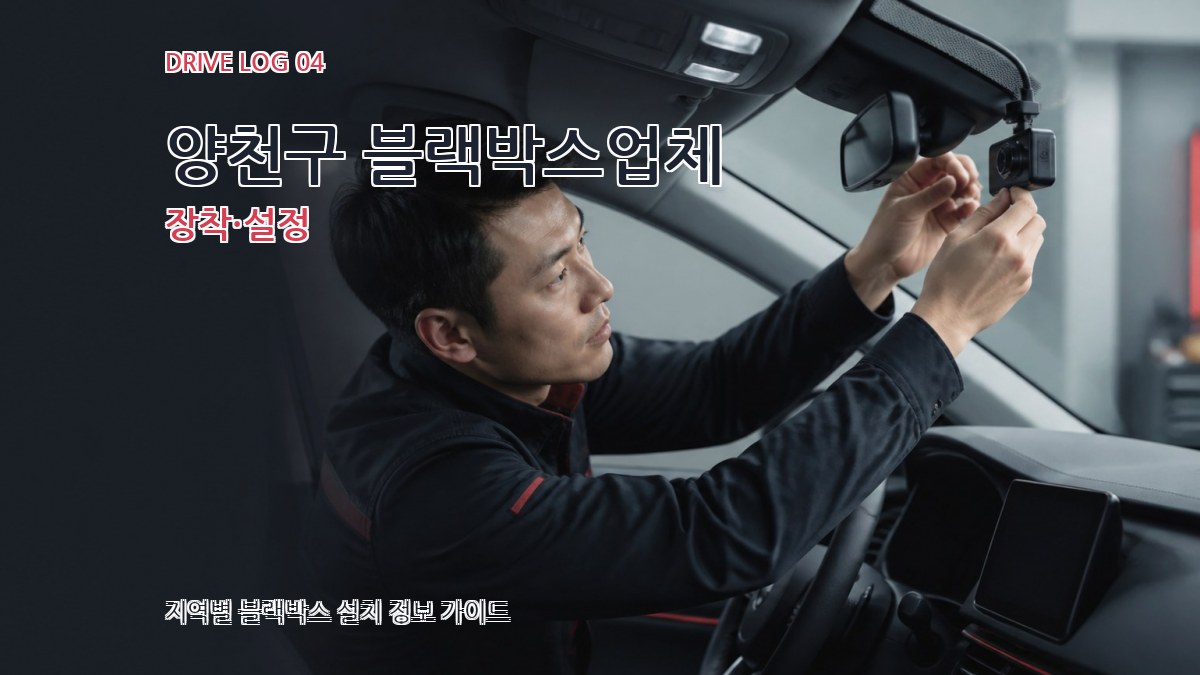 양천구 블랙박스업체 장착·설정