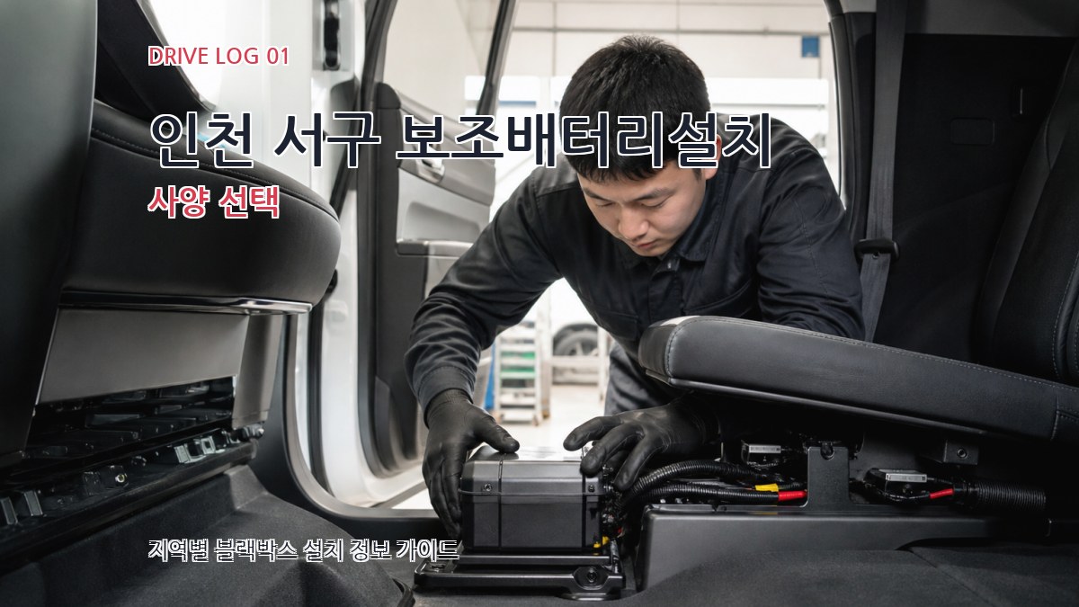 인천 서구 보조배터리설치 사양 선택