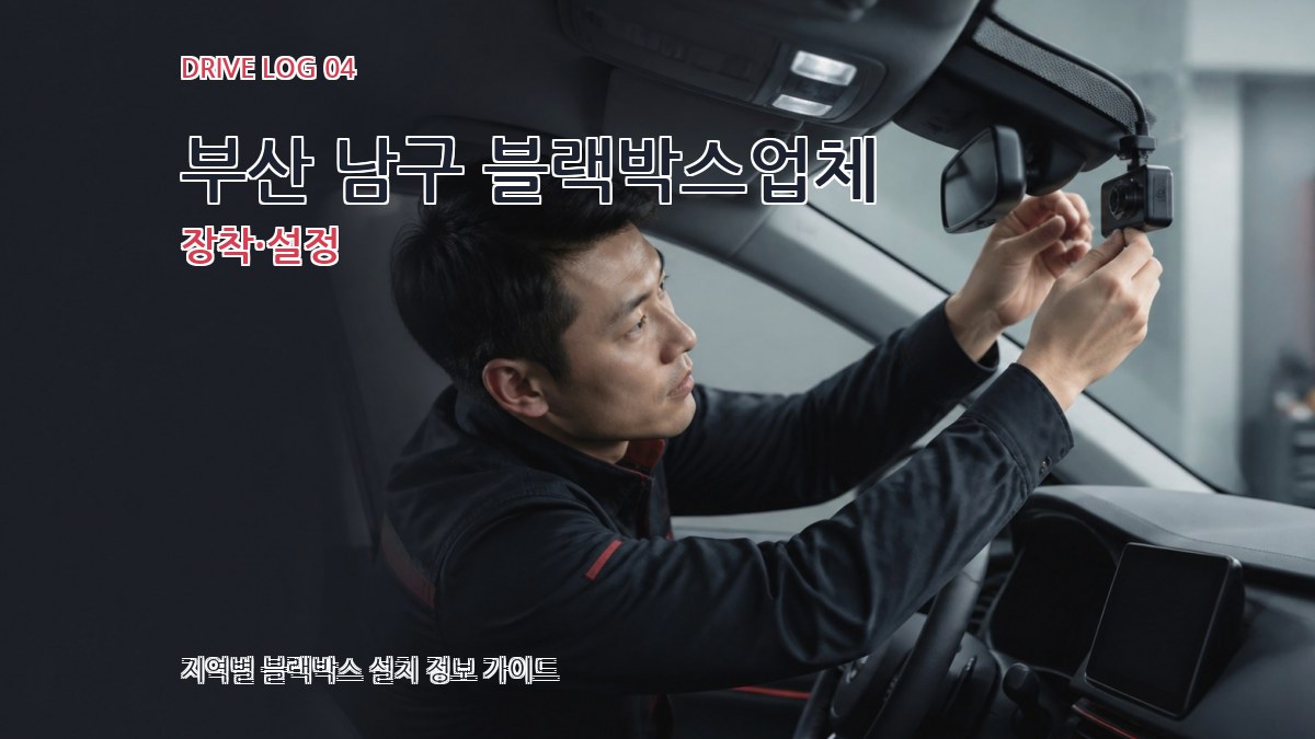 부산 남구 블랙박스업체 장착·설정
