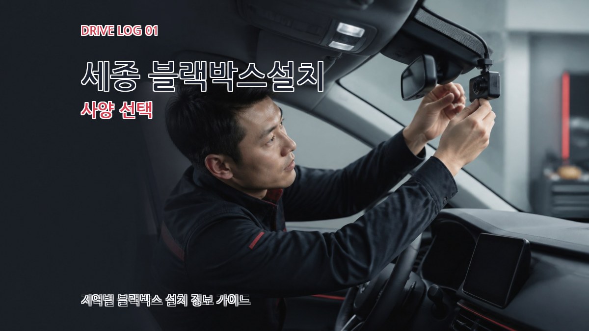 세종 블랙박스설치 사양 선택