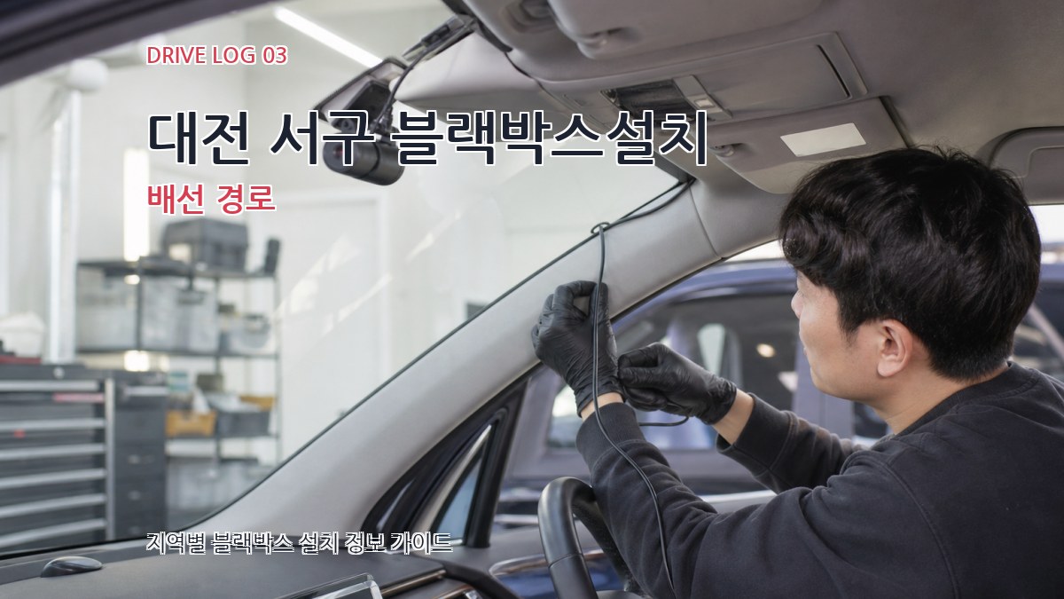 대전 서구 블랙박스설치 배선 경로