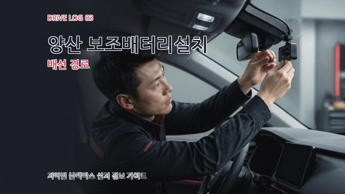 양산 보조배터리설치 배선 경로