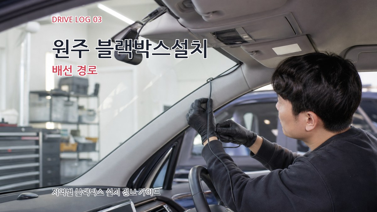 원주 블랙박스설치 배선 경로
