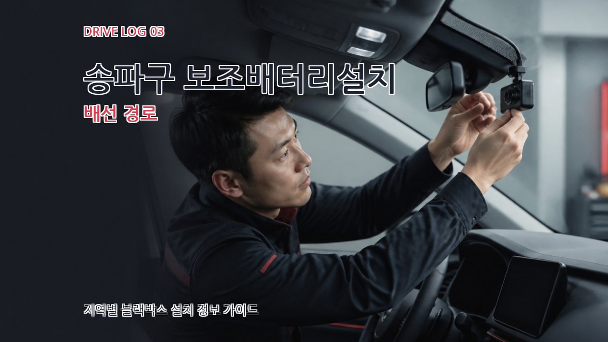 송파구 보조배터리설치 배선 경로