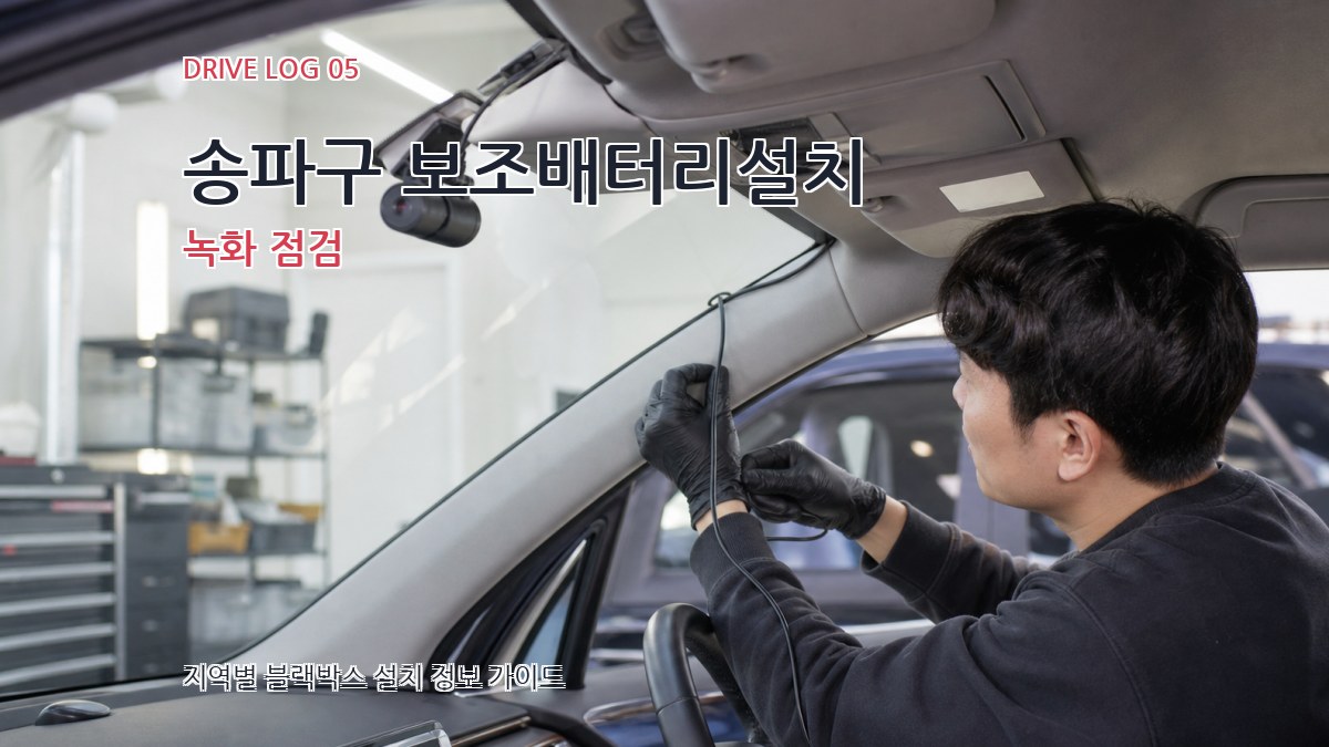 송파구 보조배터리설치 녹화 점검