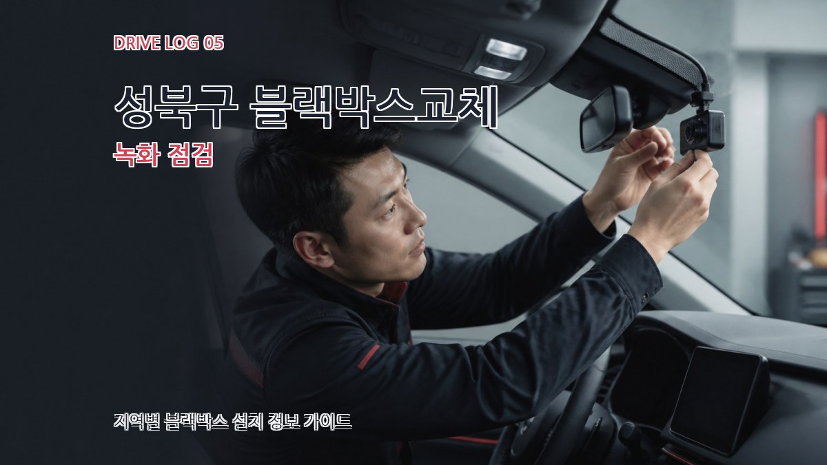 성북구 블랙박스교체 녹화 점검