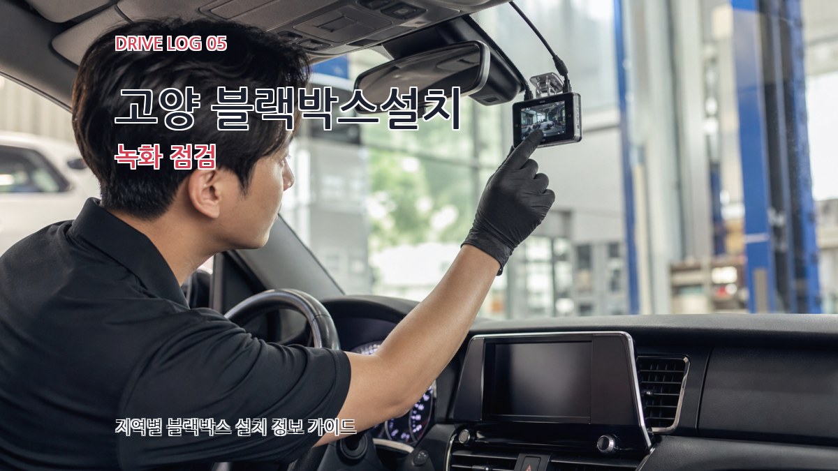 고양 블랙박스설치 녹화 점검