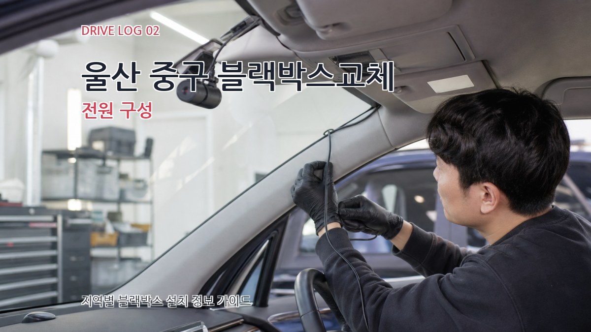 울산 중구 블랙박스교체 전원 구성
