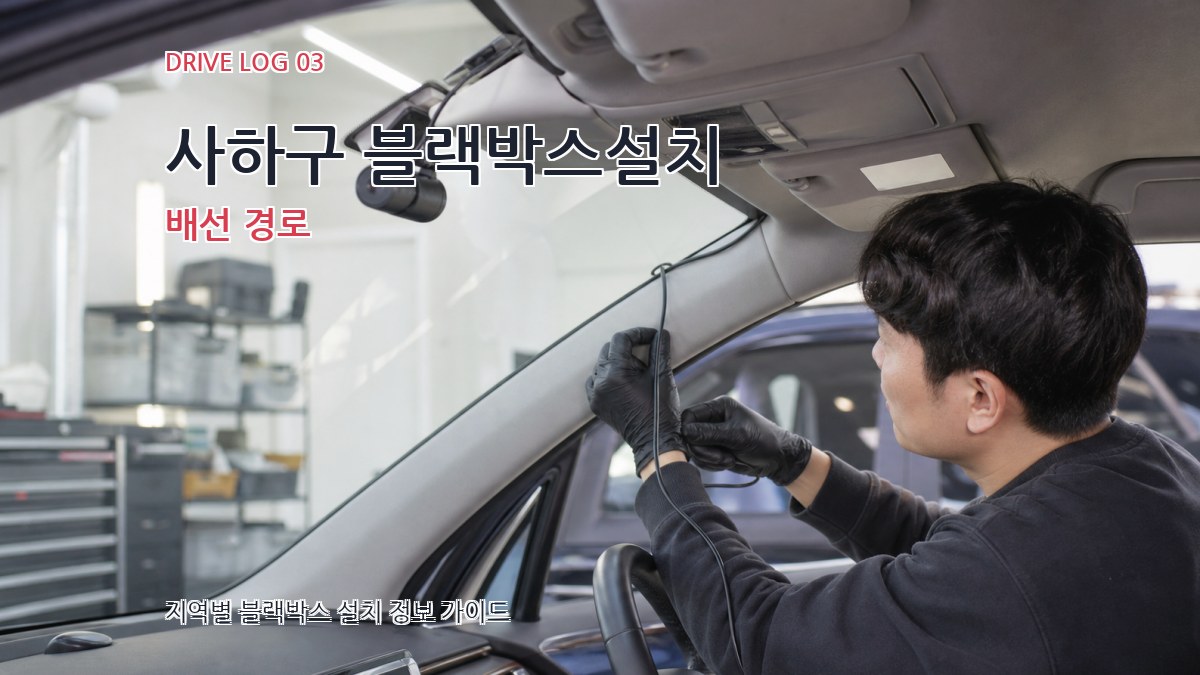 사하구 블랙박스설치 배선 경로