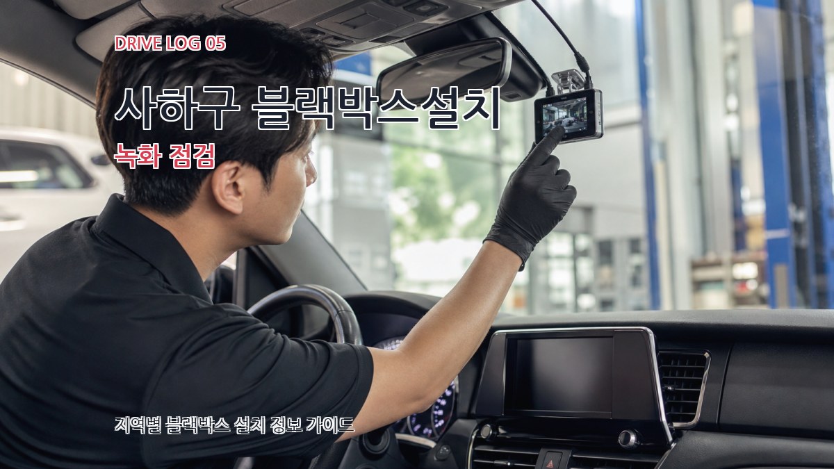 사하구 블랙박스설치 녹화 점검
